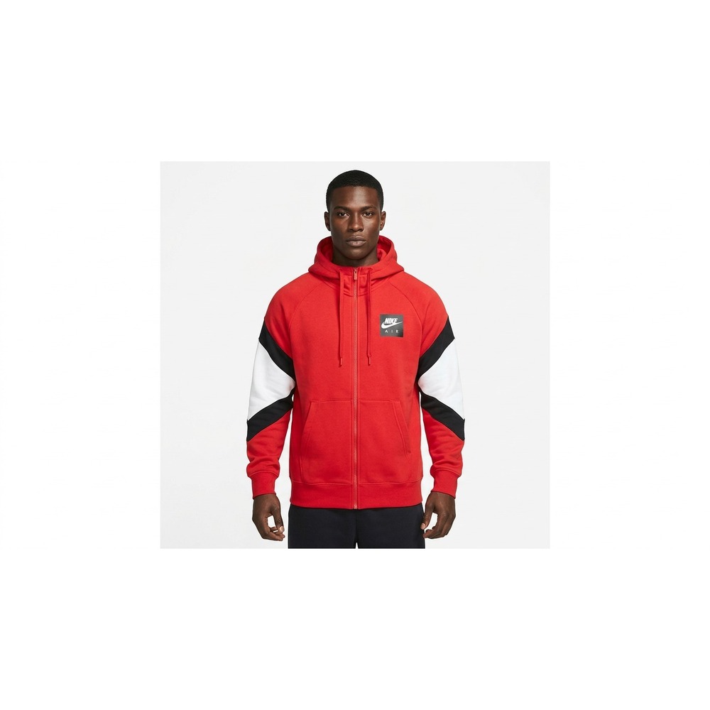 Vintage Nike Air Fleece Jacket Men's Size Large Red/Black  Full Zip Logo